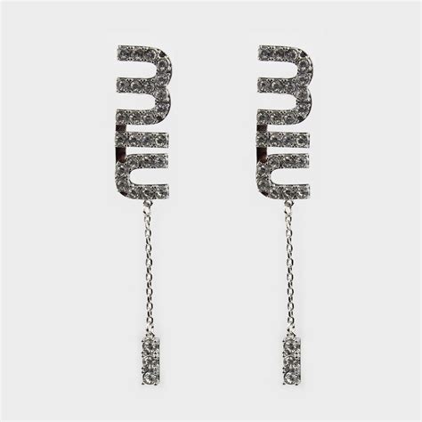 aretes miu miu|Pendientes Para Mujeres .